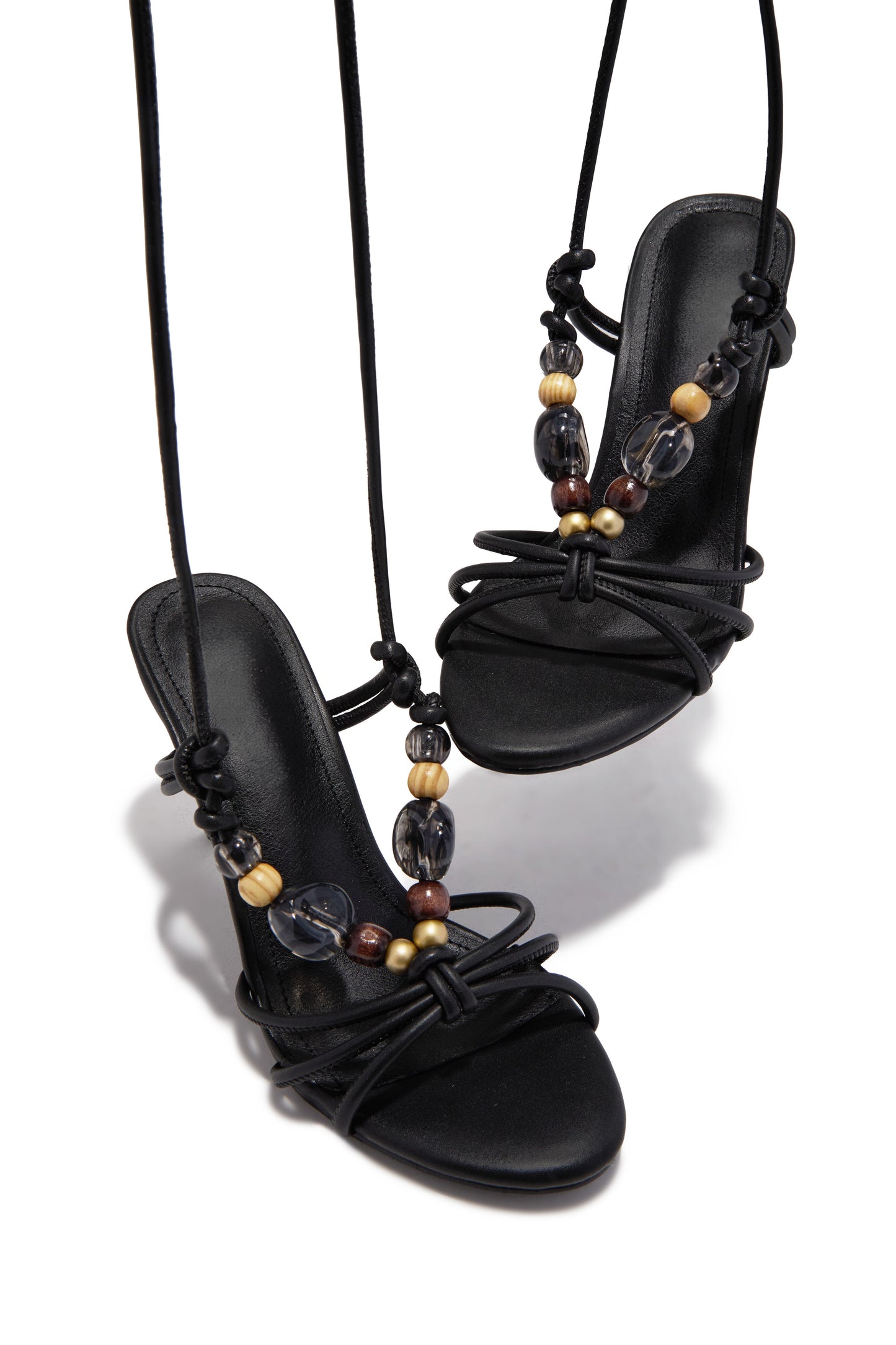 Viana Talons Moyens à Lacets - Noir