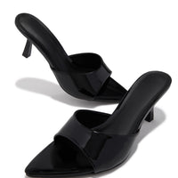 Liora Mules à Talons Moyens - Noir