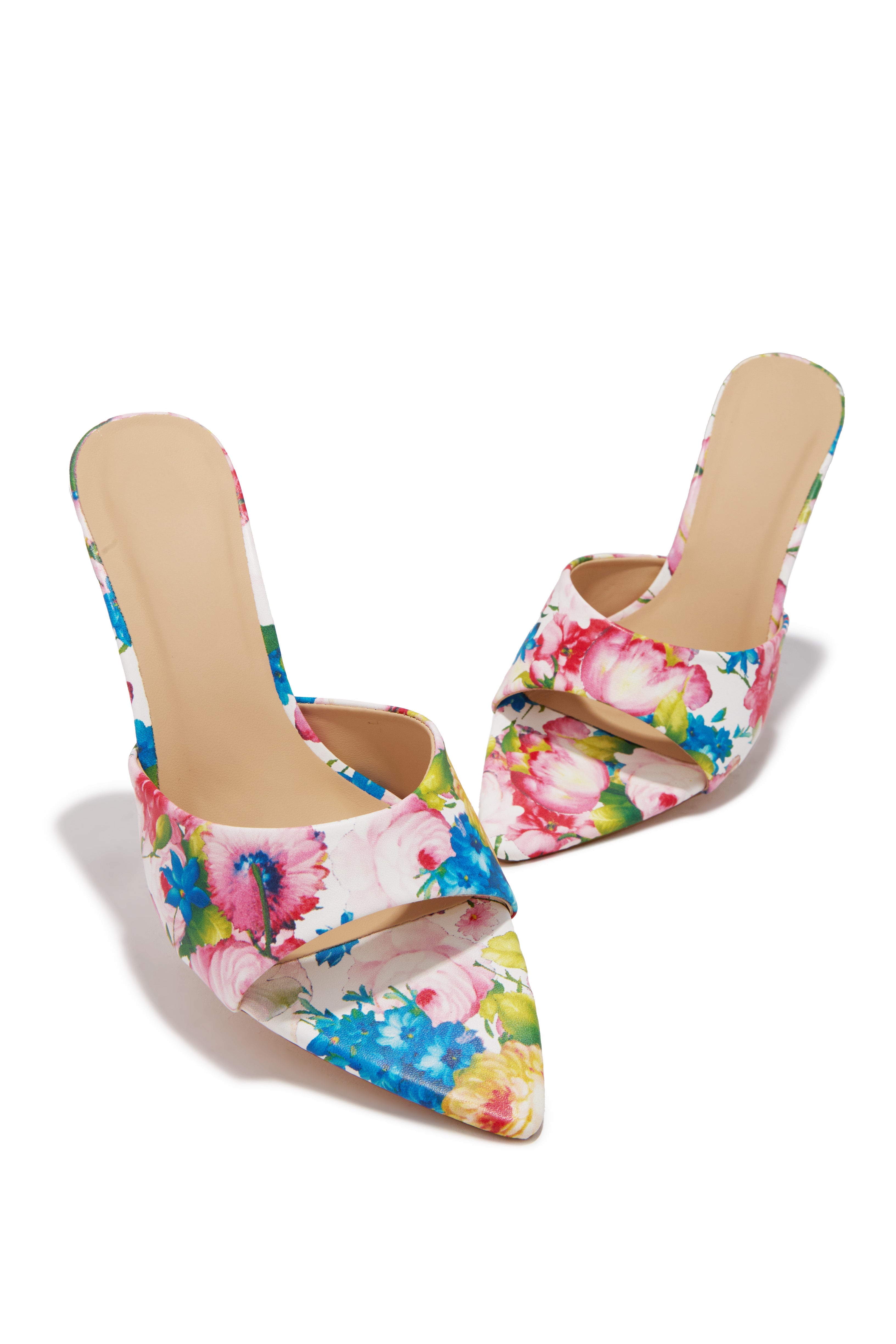 Liora Mules à Talons Moyens - Motif Floral