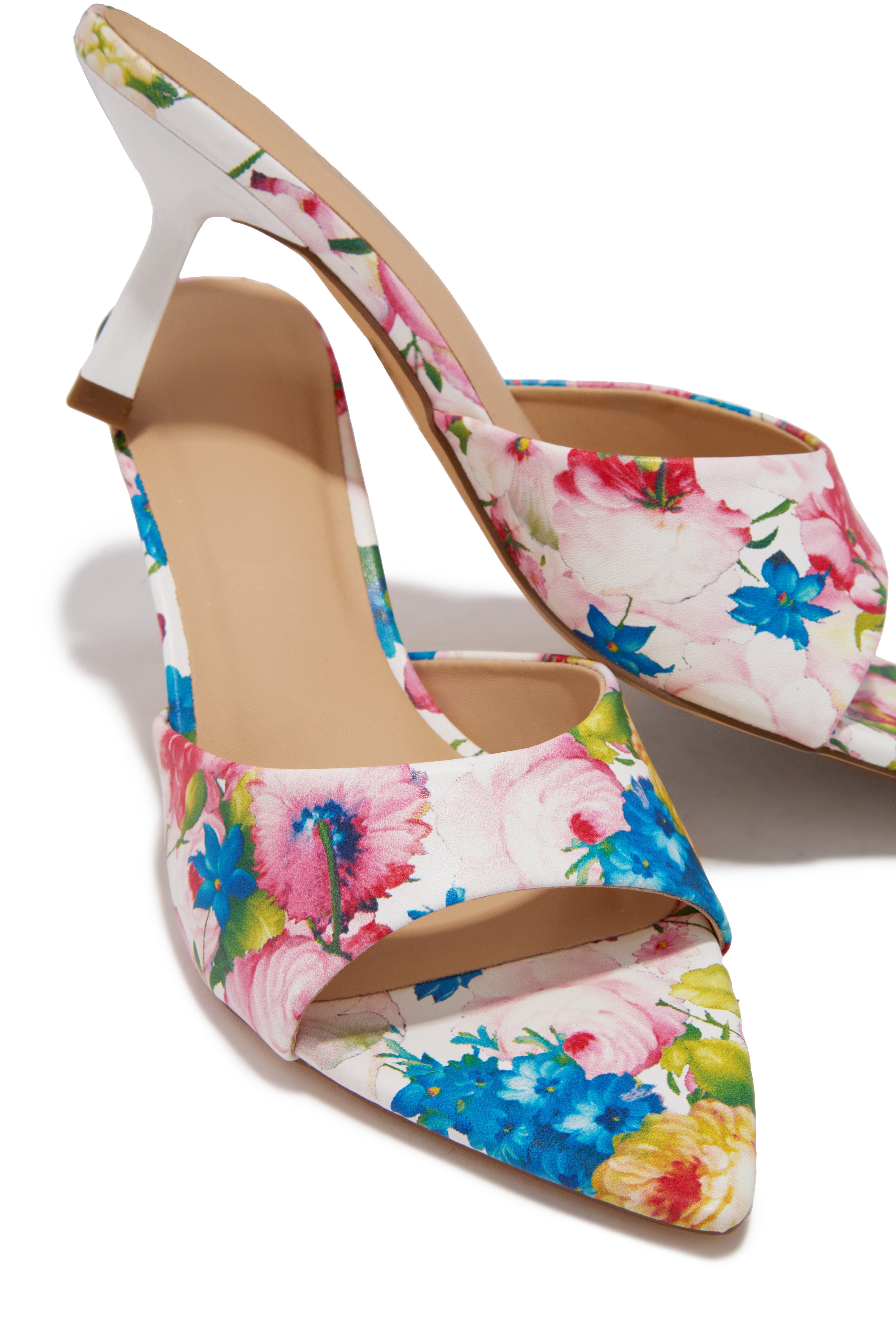 Liora Mules à Talons Moyens - Motif Floral