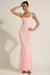 Vashinata Robe de Soirée Corsetée à Appliques - Rose