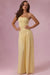 Aurelia Robe Gown Bustier en Jersey Premium - Jaune Beurre