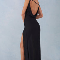 Aria Robe Maxi à Une Épaule - Noir