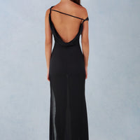 Aria Robe Maxi à Une Épaule - Noir