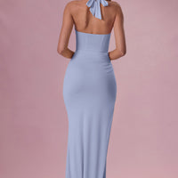 Luna Robe de Demoiselle d'Honneur Corset en Jersey Premium - Bleu Poudré