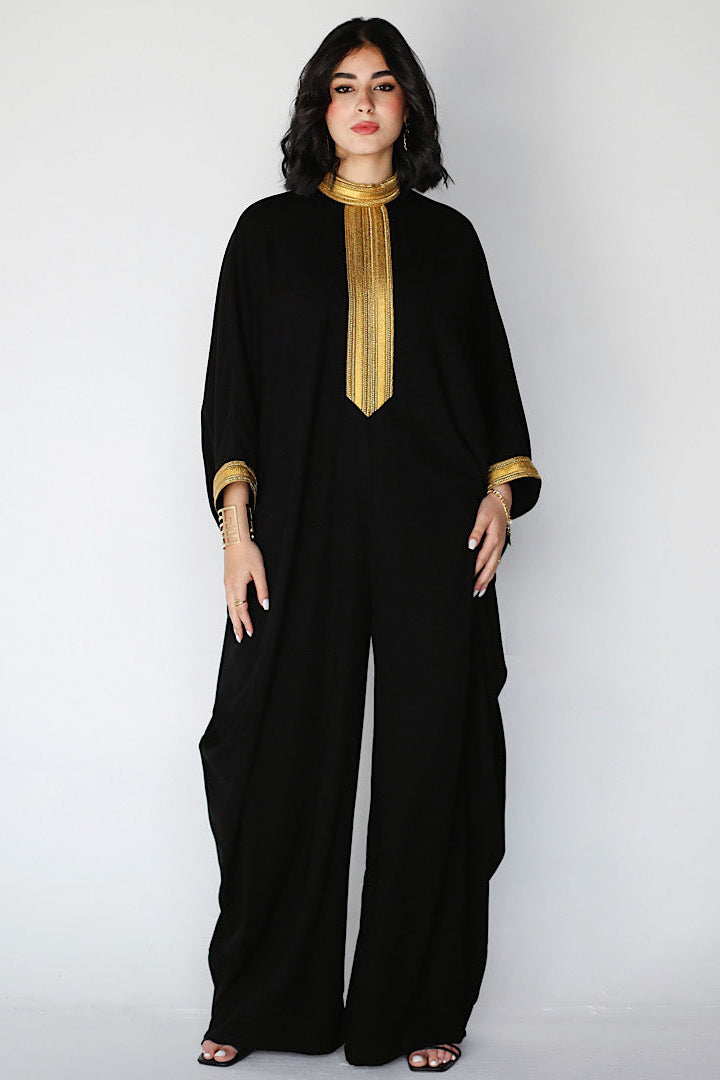 Combinaison Sarouel Brodée Noire