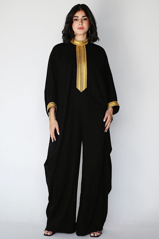 Combinaison Sarouel Brodée Noire