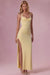 Luna Robe de Demoiselle d'Honneur Corset en Jersey Premium - Jaune Beurre