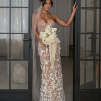 Robe de Soirée Everlasting Brodée Ivoire