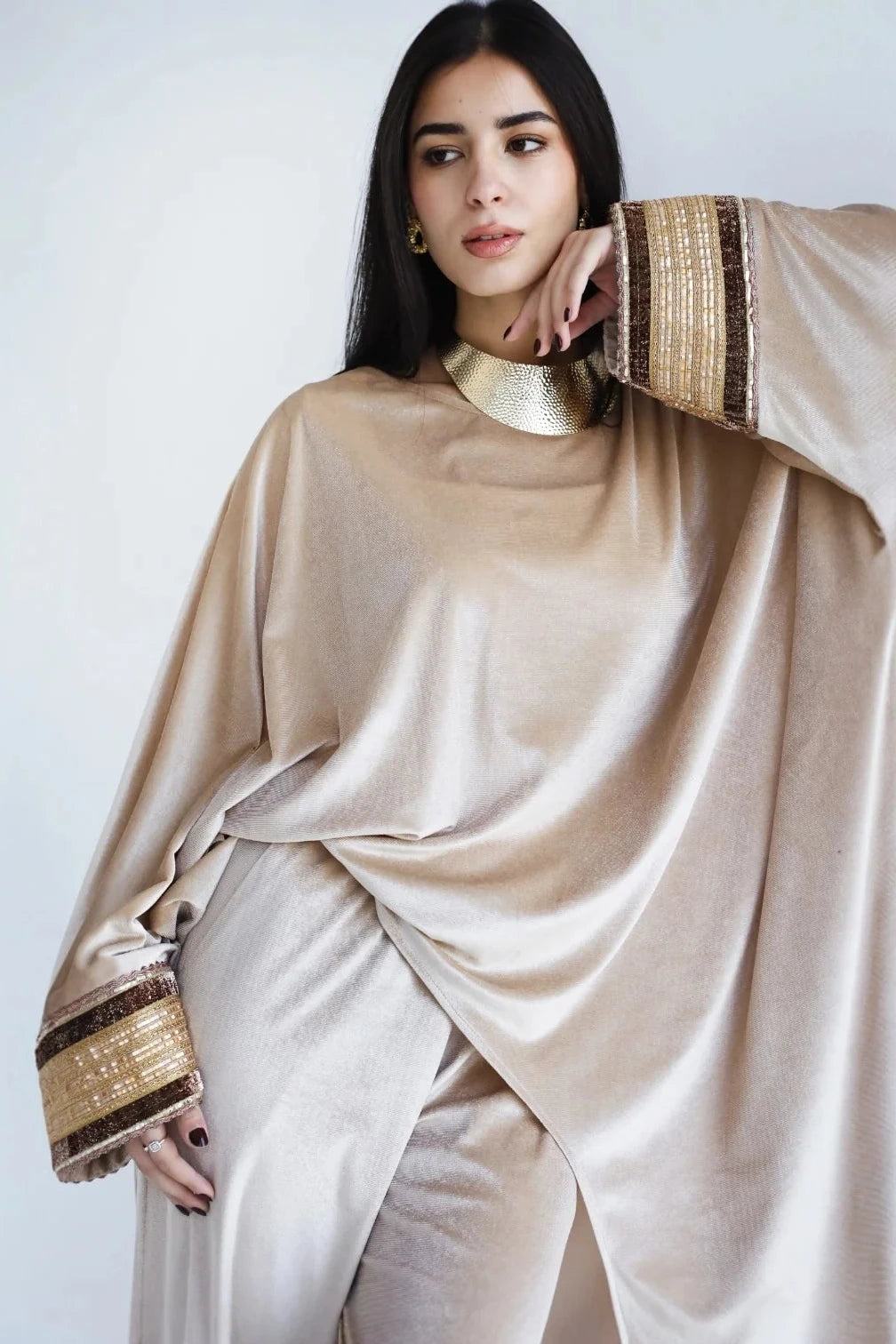 Ensemble en velours brodé