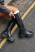 Bottes Montantes 'Aspen' Noires à Semelle Crantée