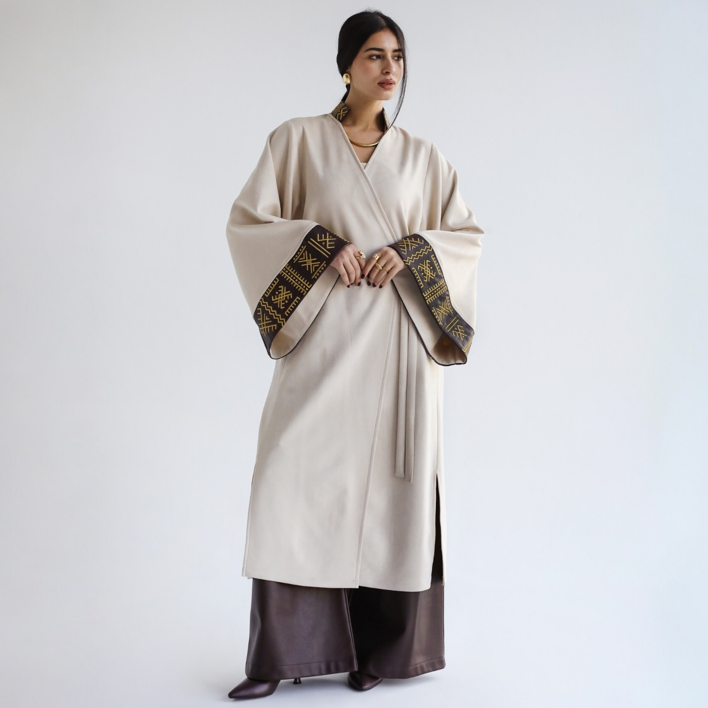 Kaftan Cache-Cœur Brodé