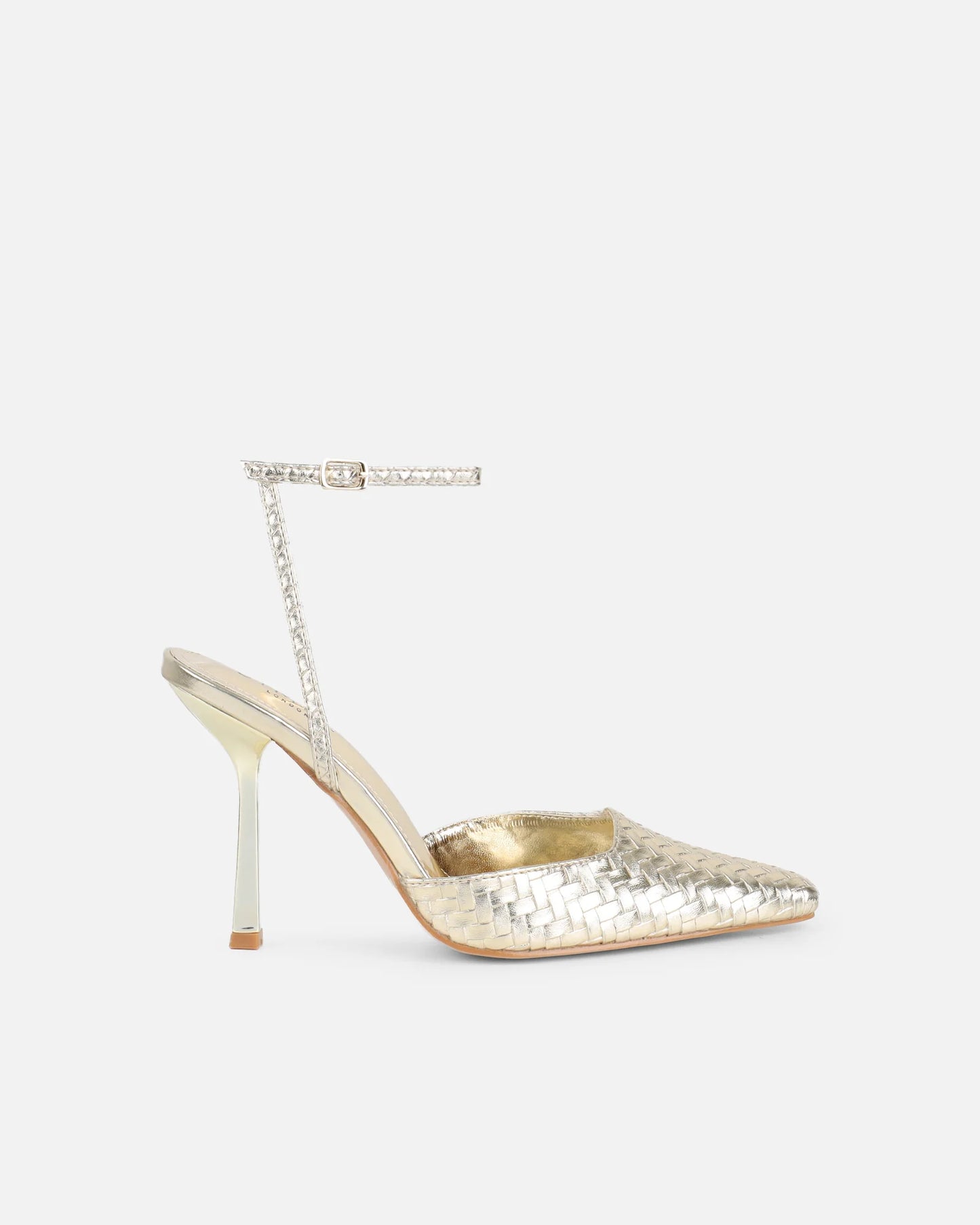 Chaussures Richelieu Tissées Dorées