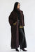 Caftan en suédine marron brodé