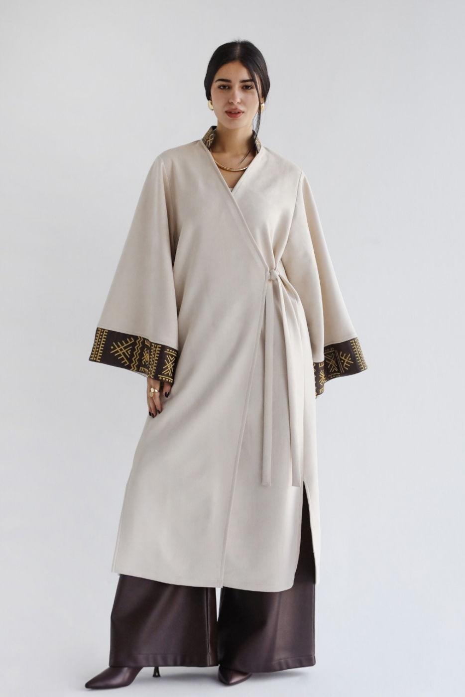 Kaftan Cache-Cœur Brodé