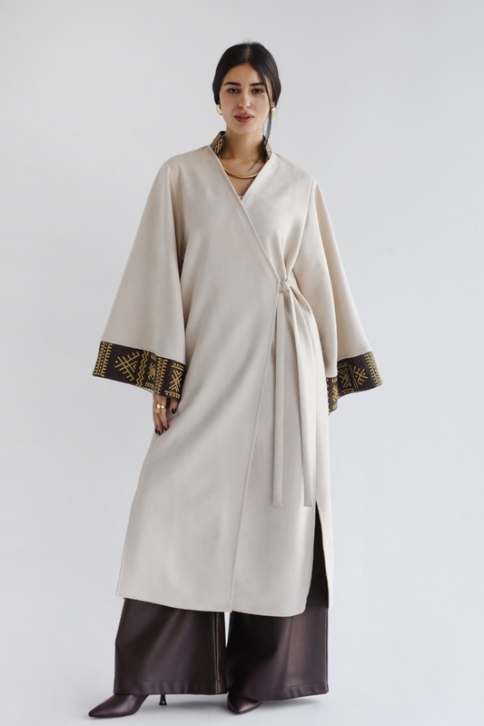 Kaftan Cache-Cœur Brodé