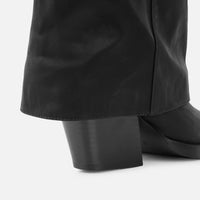 Bottes à Talons 'Dakota' Style Western, Revers Noir Profond