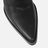 Bottes à Talons 'Dakota' Style Western, Revers Noir Profond