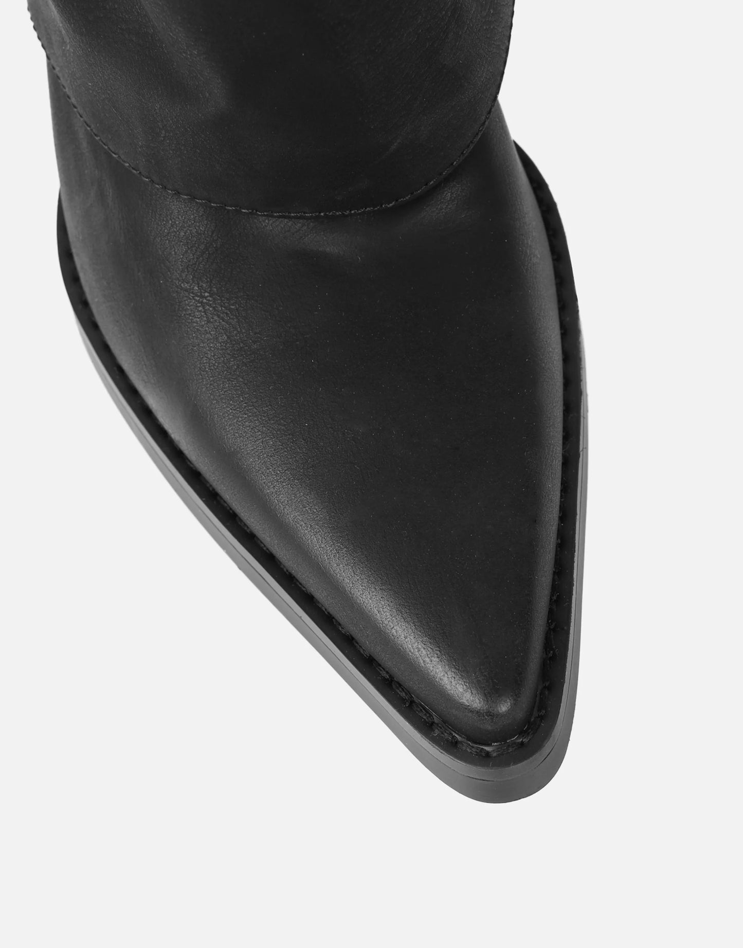 Bottes à Talons 'Dakota' Style Western, Revers Noir Profond