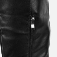 Miguel Black Knee High Heeled Boots