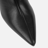 Miguel Black Knee High Heeled Boots