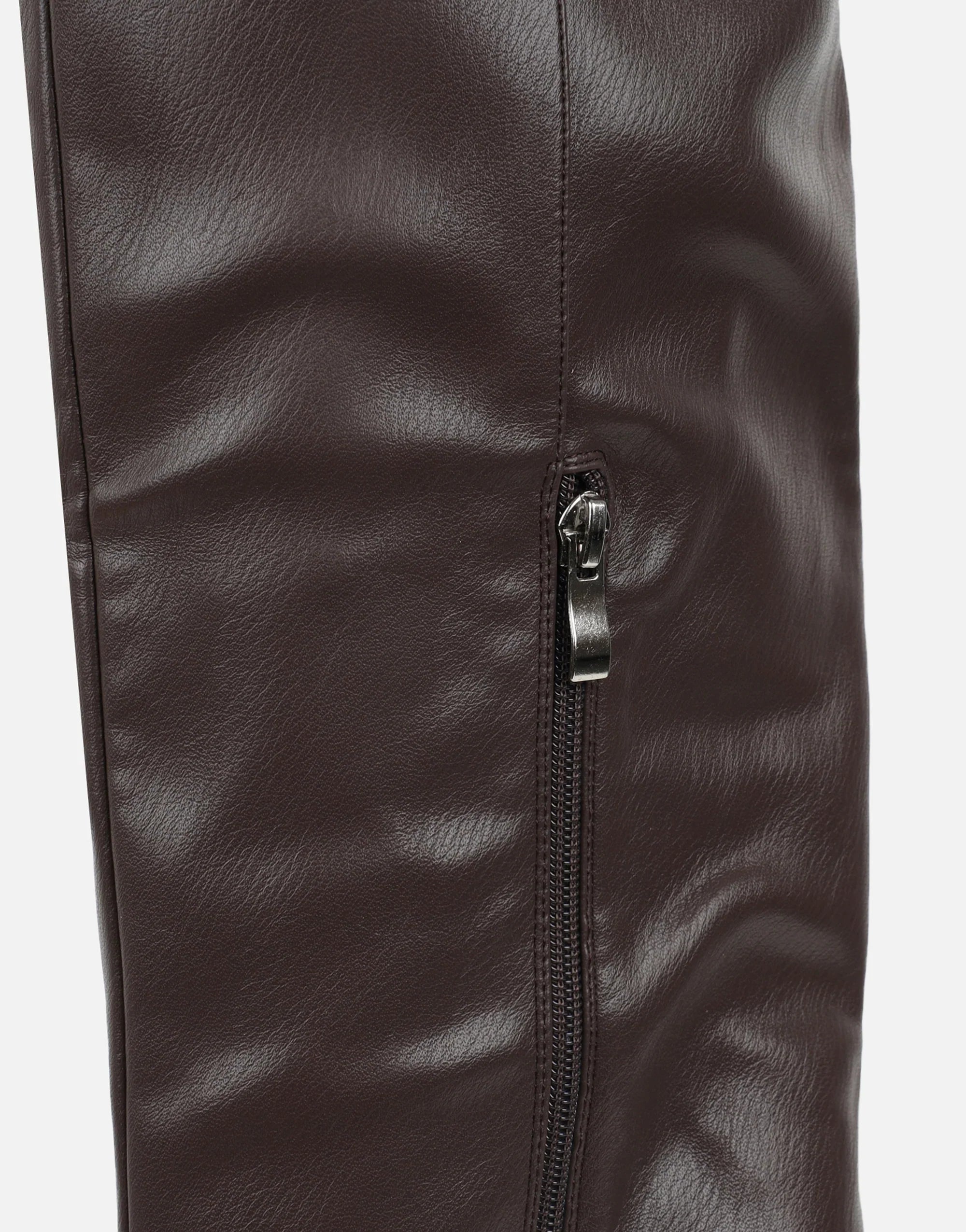 Bottes Marron à Talons Hauts et Genoux