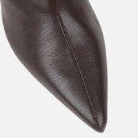Bottes Marron à Talons Hauts et Genoux