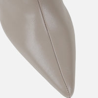 Bottes Taupe à Talons Hauts et Genoux