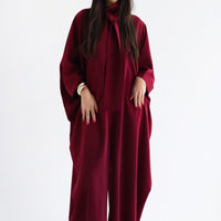 Combinaison oversized avec col à nouer