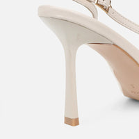Escarpins Slingback en Velours Beige