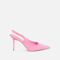Escarpins Slingback en Velours Rose