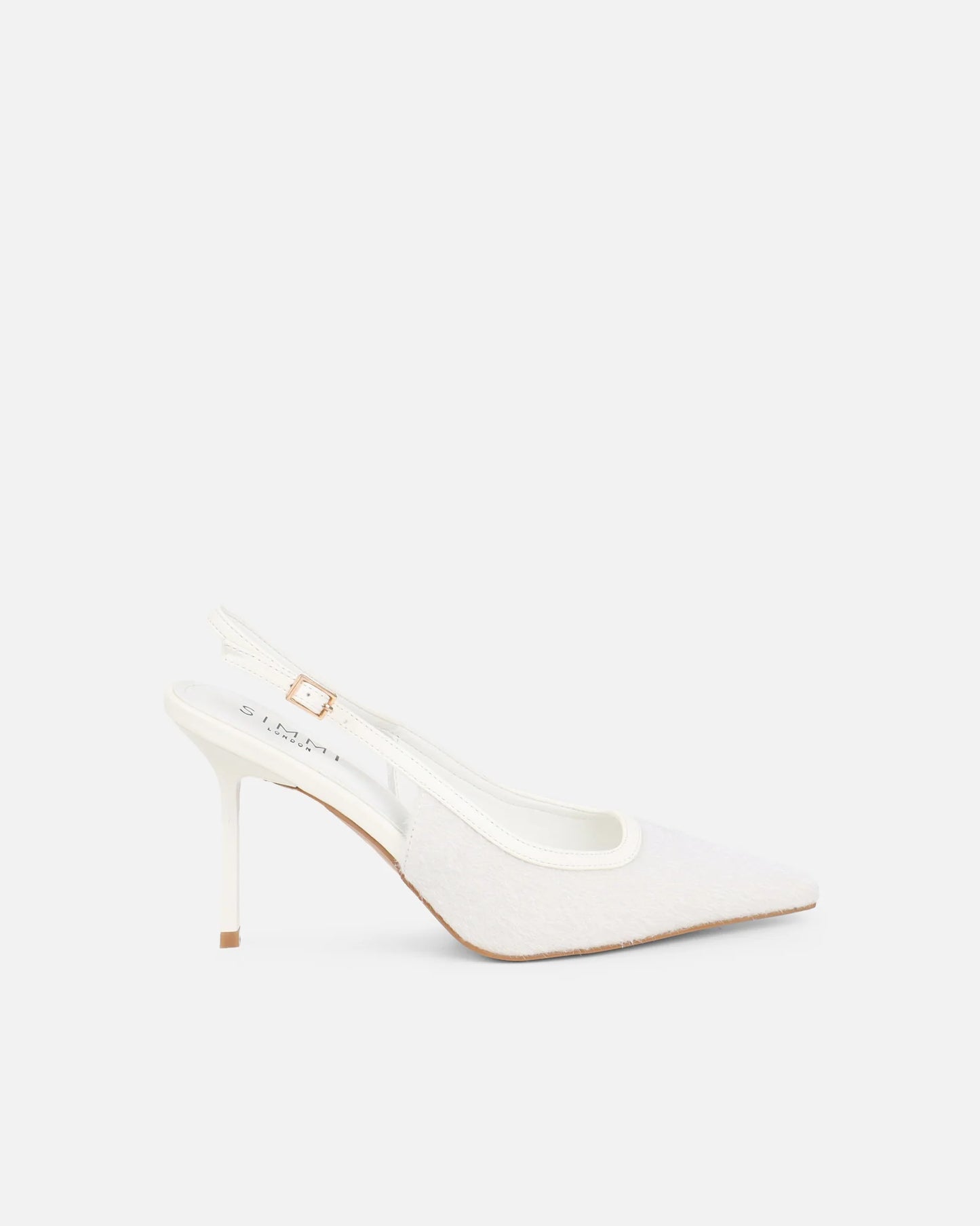 Escarpin Slingback en Velours Blanc
