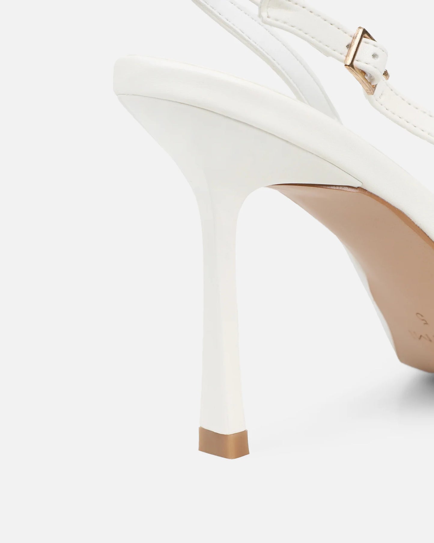 Escarpin Slingback en Velours Blanc