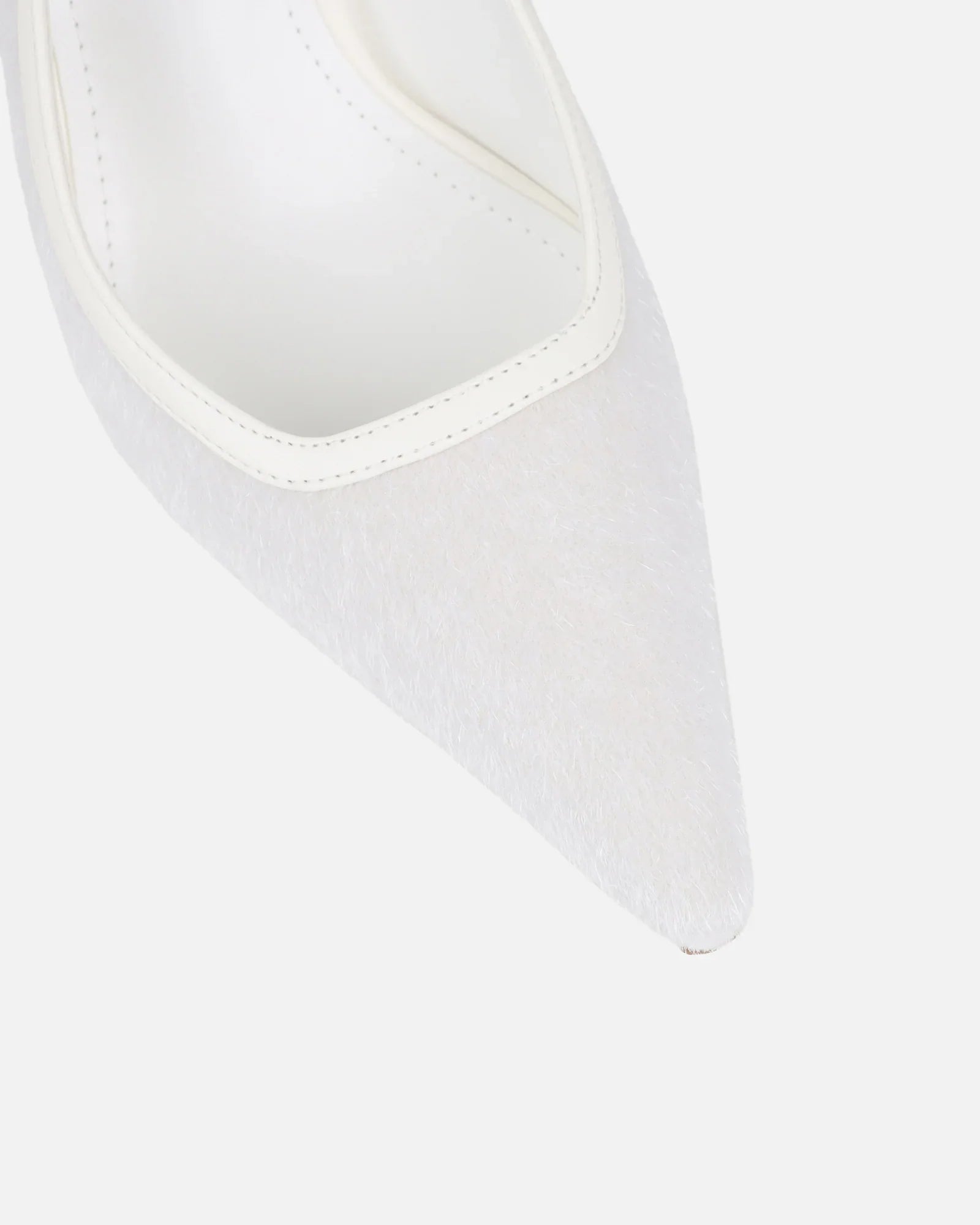 Escarpin Slingback en Velours Blanc