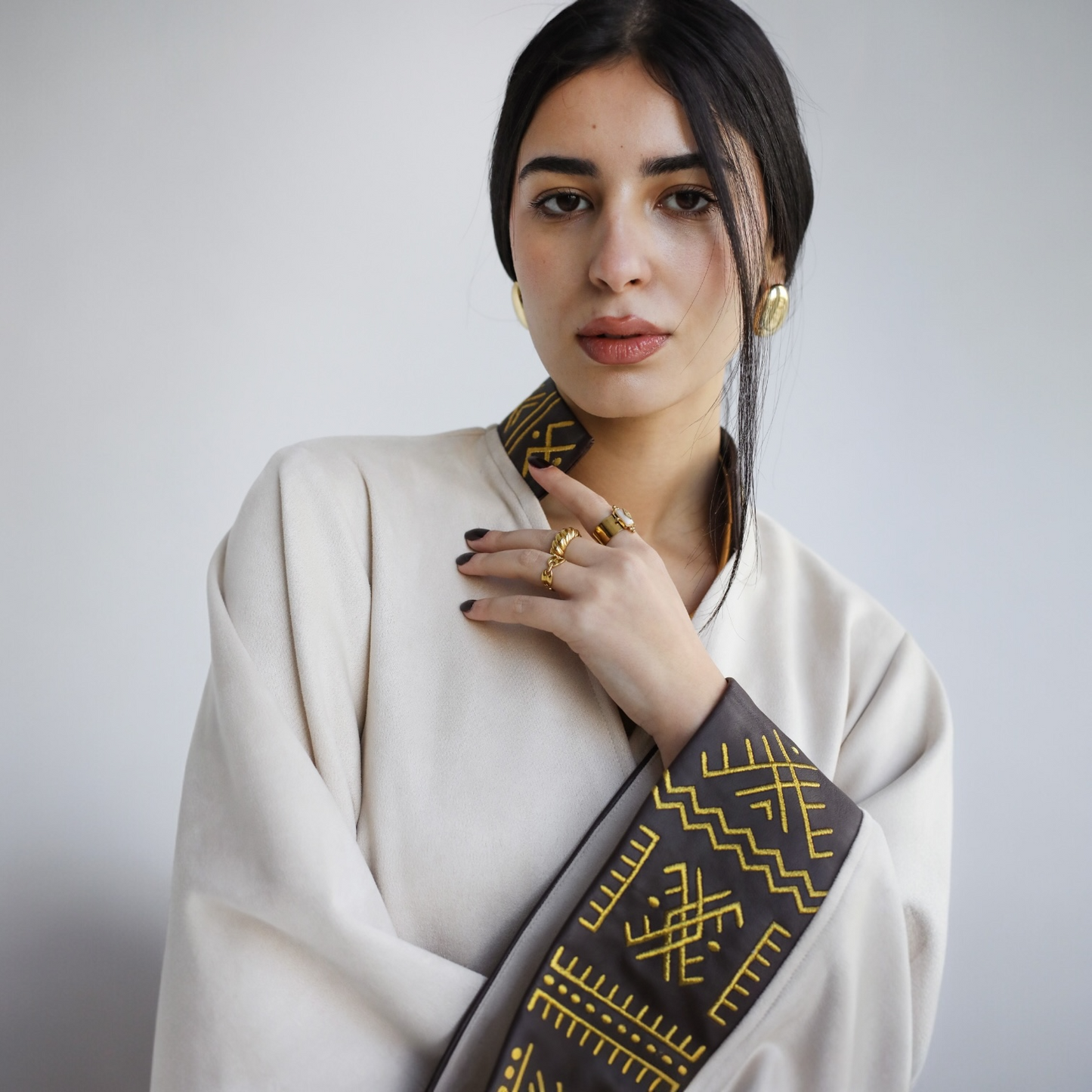 Kaftan Cache-Cœur Brodé