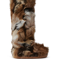Bottes 'Evergreen' Hautes Plates en Fausse Fourrure Multicolore