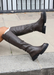 Bottes Marron à Détail Patte, Hauteur Genou