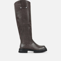 Bottes Marron à Détail Patte, Hauteur Genou