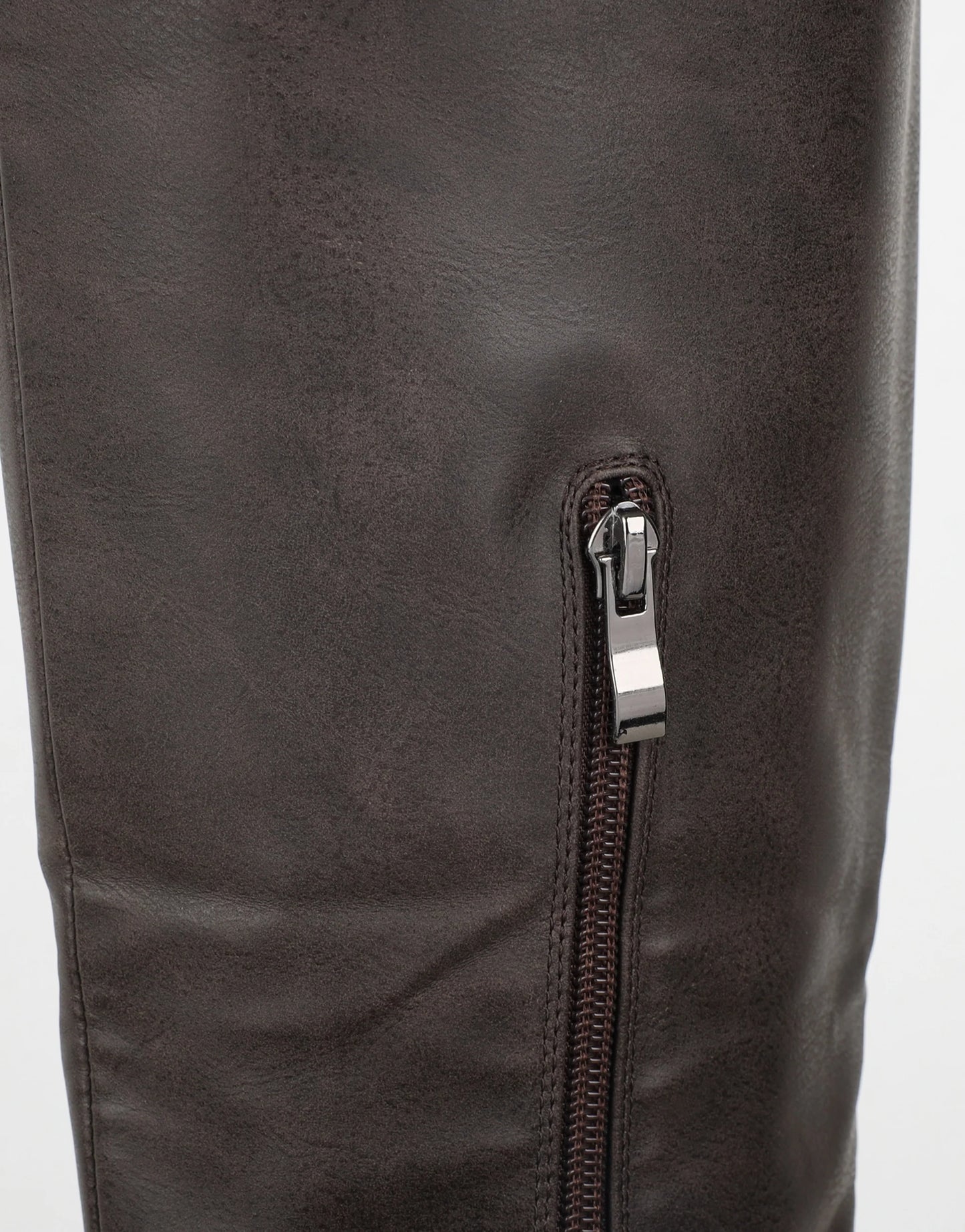Bottes Marron à Détail Patte, Hauteur Genou
