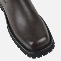 Bottes Marron à Détail Patte, Hauteur Genou