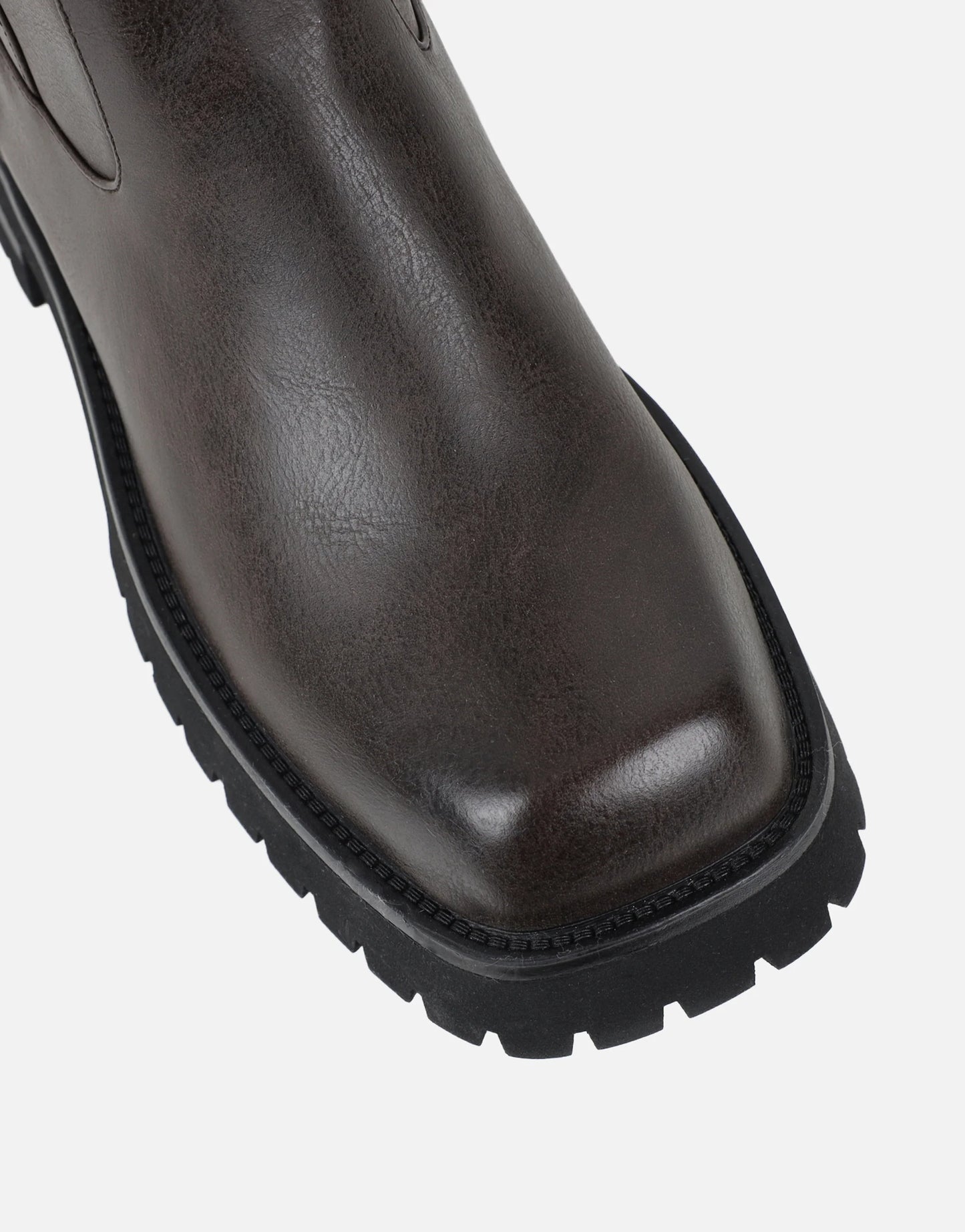 Bottes Marron à Détail Patte, Hauteur Genou