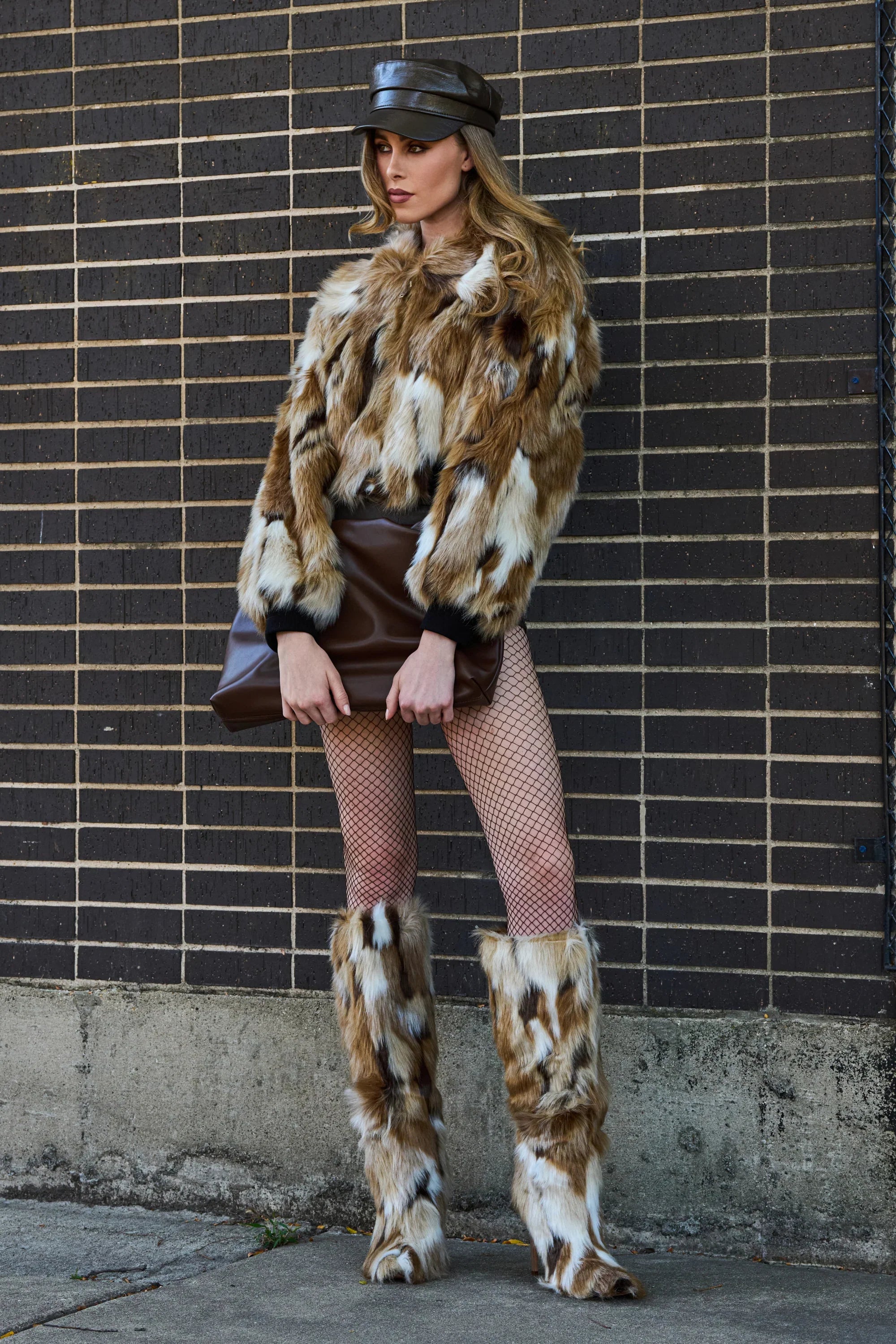 Blouson Bomber 'Blizzard' en Fausse Fourrure Fennec