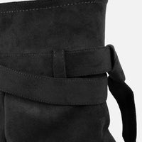 Bottes Chunky en Daim Noir à Revers