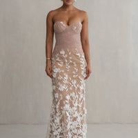 Robe de Soirée Everlasting Brodée Ivoire