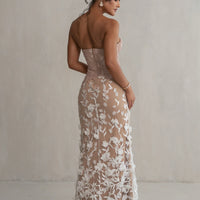 Robe de Soirée Everlasting Brodée Ivoire