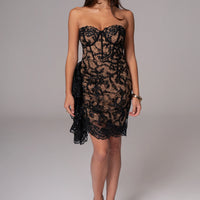 Robe Mini Marilyn en Dentelle Noire