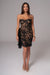 Robe Mini Marilyn en Dentelle Noire