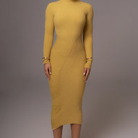 Robe Midi Eliz Vert Citron