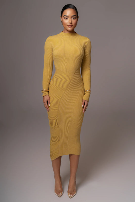 Robe Midi Eliz Vert Citron