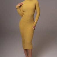 Robe Midi Eliz Vert Citron